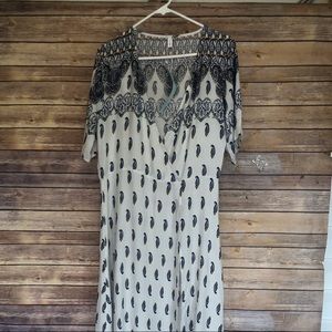 Blue White Boho Maxi Beach Dress/Duster. 8